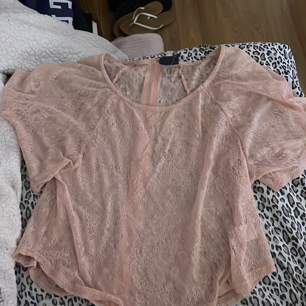 See-through shirt with zipper detail down the back